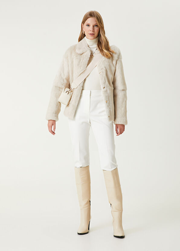 Beymen Club Kırık Beyaz Crop Pantolon - 1