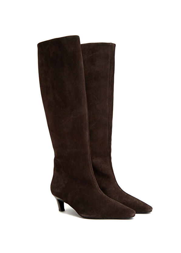 New Essential Kahverengi Kadın Deri Çizme - Görsel 3