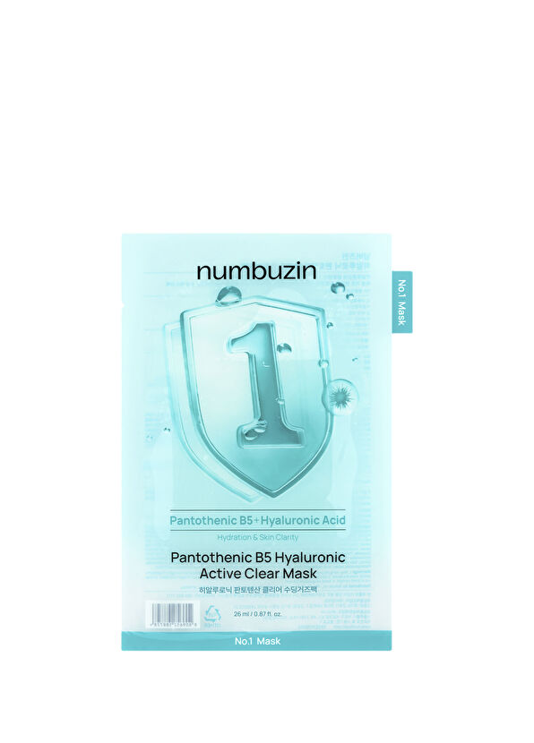 Numbuzin No.1 Pantothenic B5 Hyaluronic Active Clear Mask Soothing Face Mask - 1