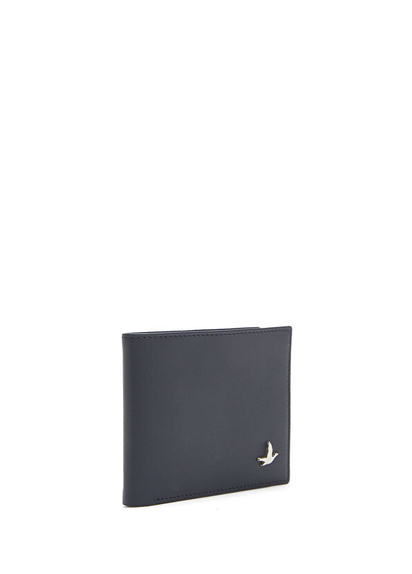 Beymen Club Navy Blue Men's Flat Leather Wallet - 2