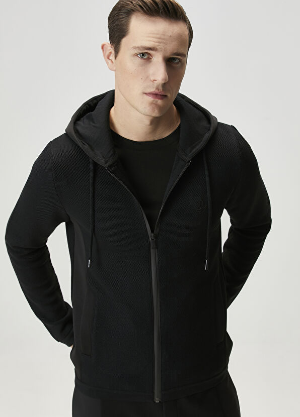 Beymen Club Black Hooded Wool Knit Cardigan - 2