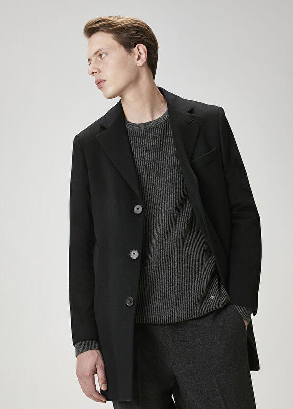 Beymen Club Premium Siyah Kaşmir Palto - 3