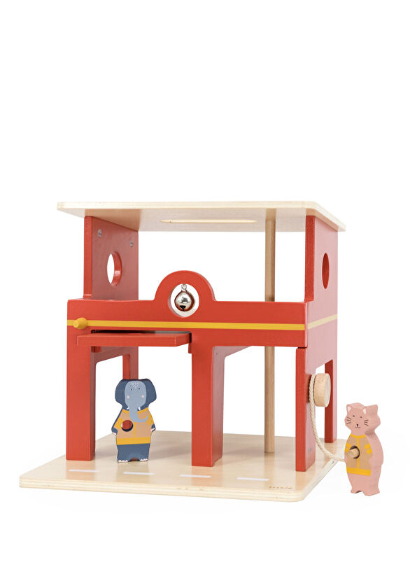 Trixie Colorful Fire Station Wooden Toy - 2