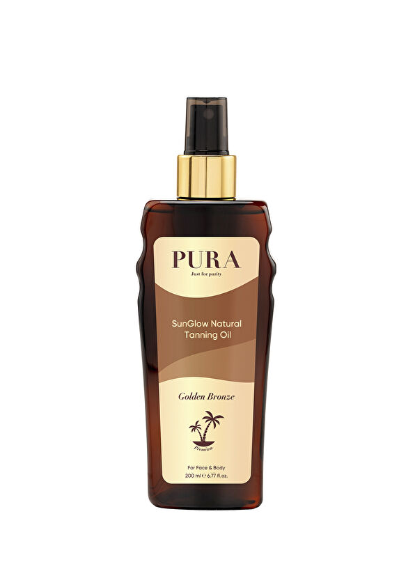 PURA Just for purity SunGlow Natural Bronzing Oil Doğal Besleyici Bronzlaştırıcı Yağ 200 ml - 1
