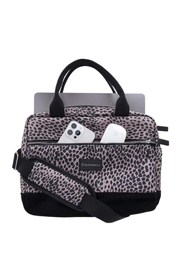Leopard Cita Noir 13-14" Laptop ve Macbook Çantası - Görsel 3