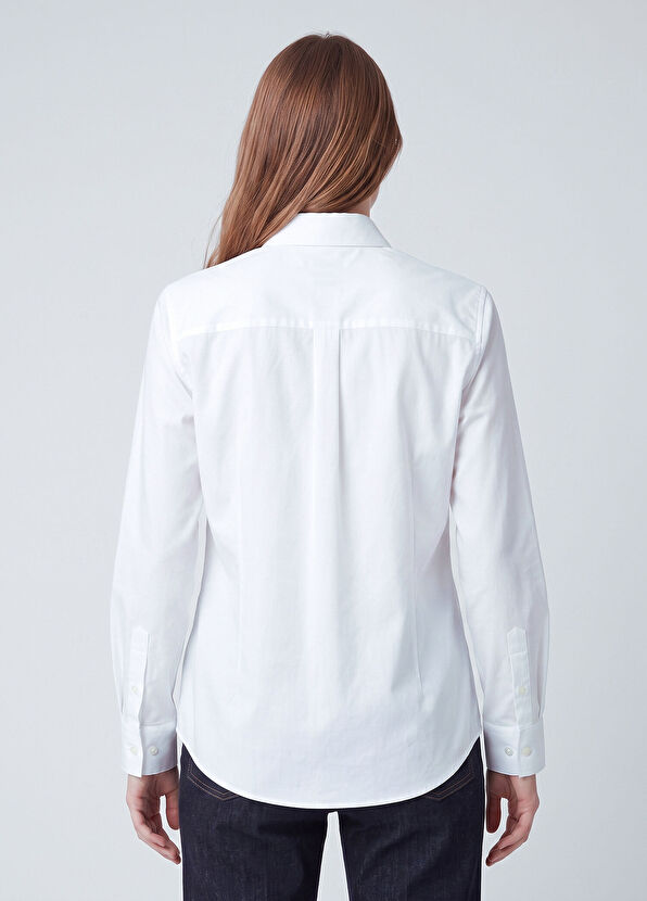 Beymen Club Slim Fit Non-Iron Kırık Beyaz Gömlek - 4
