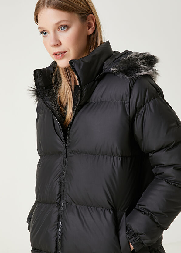 Beymen Club Black Hooded Puff Coat - 2