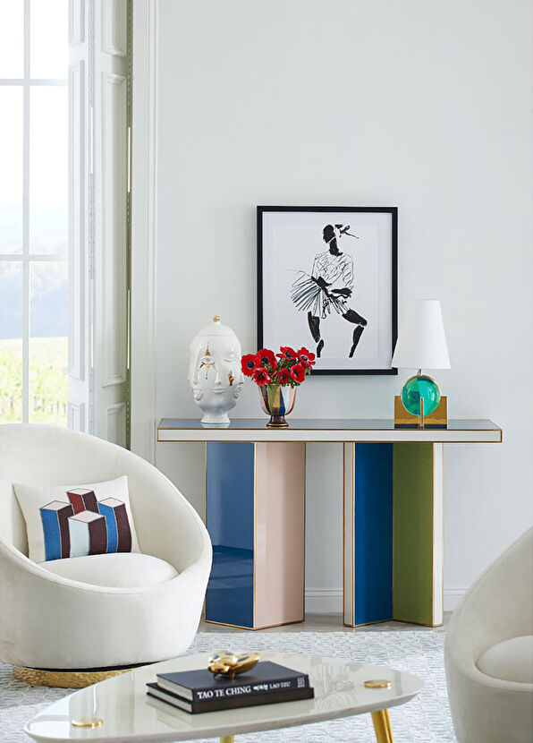 Jonathan Adler Gilded Muse Frida Beyaz Porselen Vazo - 2