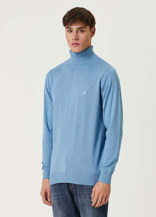 Beymen Club Mavi Balıkçı Yaka Kazak - 1