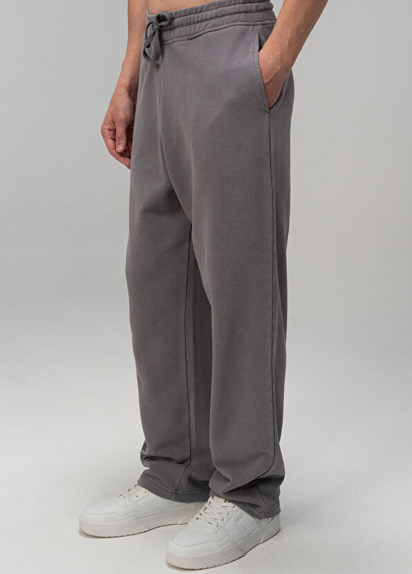 Everlast Giant Logo Detaylı Koyu Gri Oversize Erkek Eşofman Altı - 2