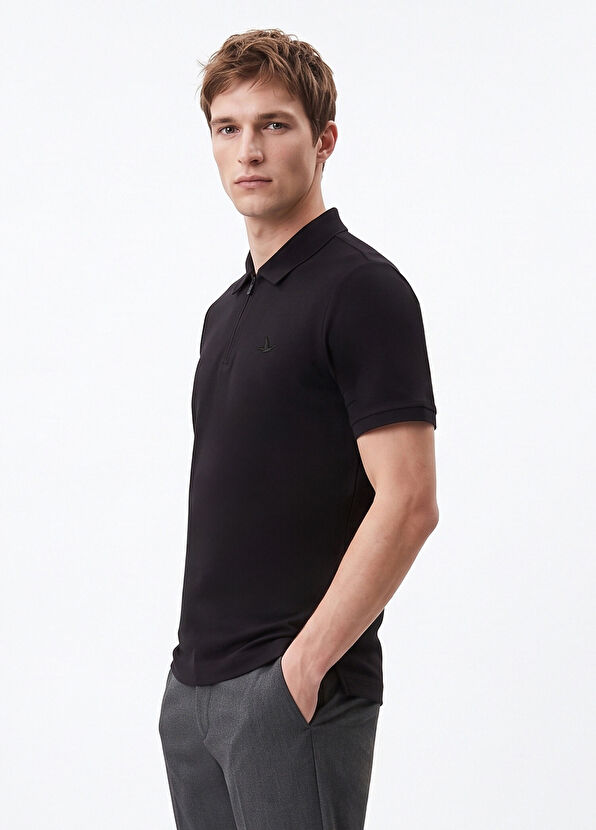 Beymen Club Black Interlock Piqué Polo Shirt - 2