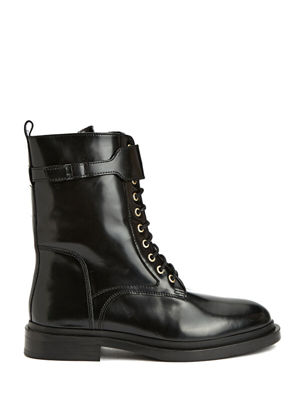 Beymen Club Women's Leather Boots With Black Logo - 1