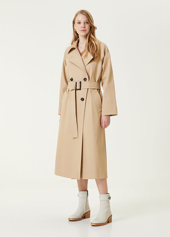 Beymen Club Beige Belted Trench Coat - 3