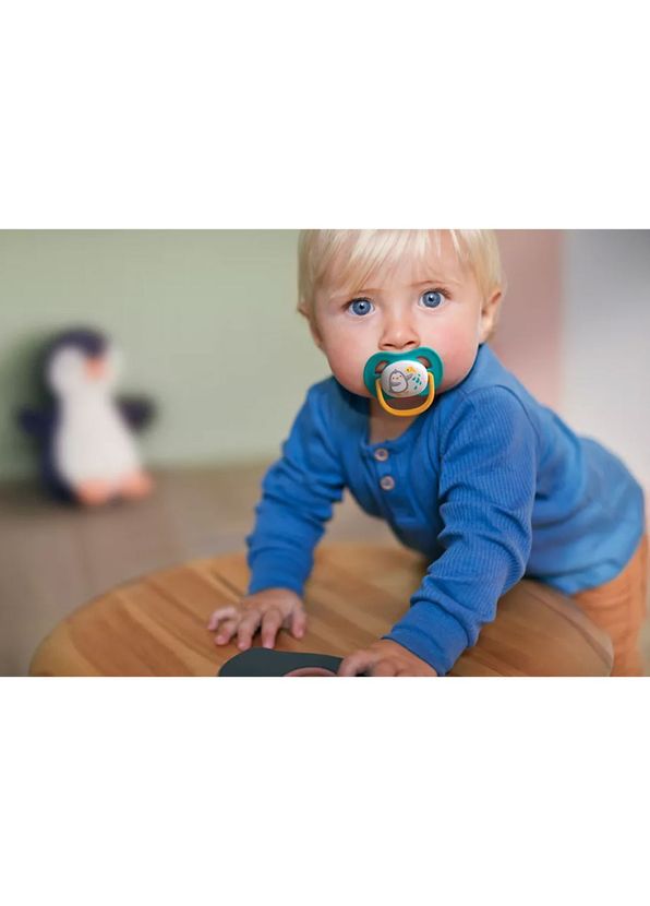 Philips Avent Ultra Air Turuncu Mavi 6-18 Ay Silikon 2'li Emzik - 4