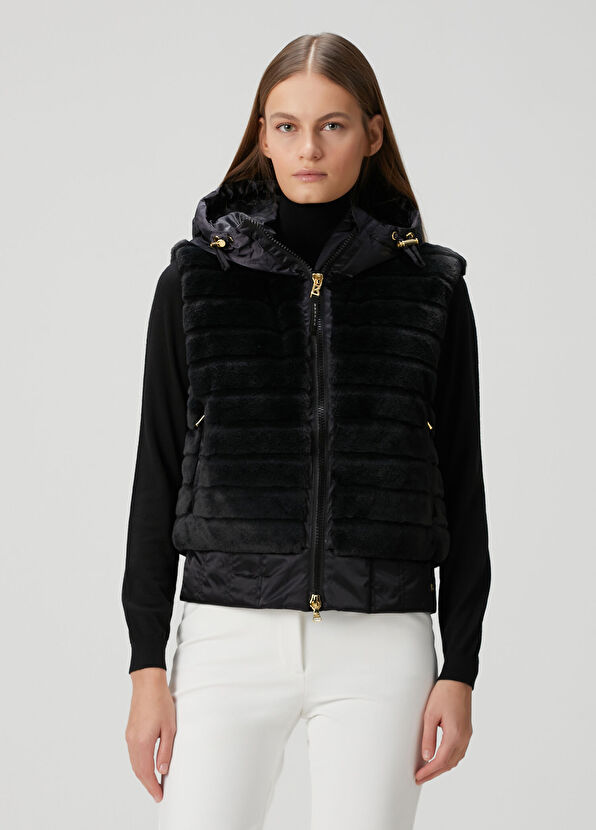 Bogner Yumi Black Hooded Vest - 3