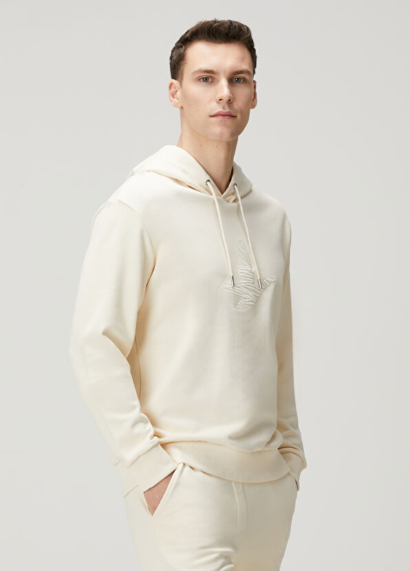 Beymen Club Ekru Kapüşonlu Sweatshirt - 2
