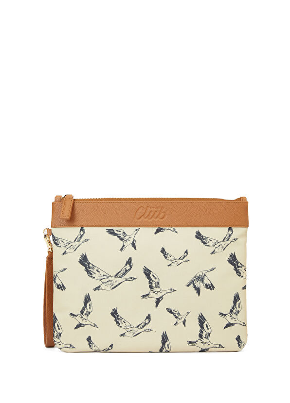 Beymen Club Beige Patterned Women's Clutch - 1