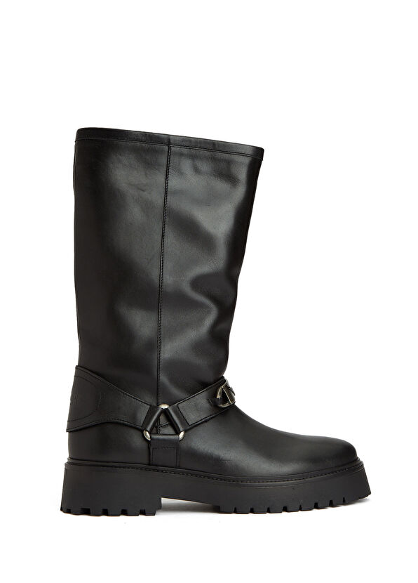 Siyah Kadın Deri Çizme - Görsel 2