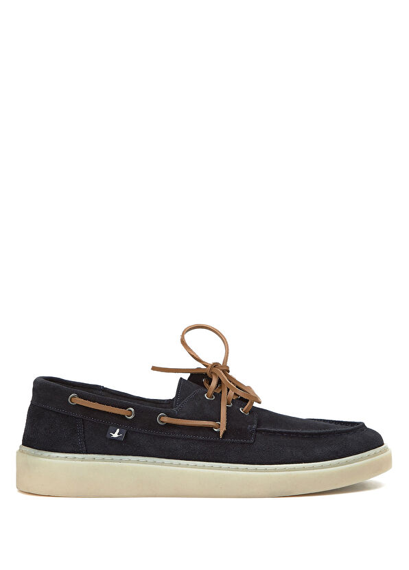 Beymen Club Navy Blue Lace-Up Thick-Soled Men's Suede Shoes - 1