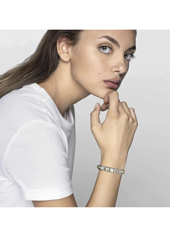 Orijinal İtalyan Gümüş Kalp Link Charm Çelik Unisex Bileklik - Görsel 5