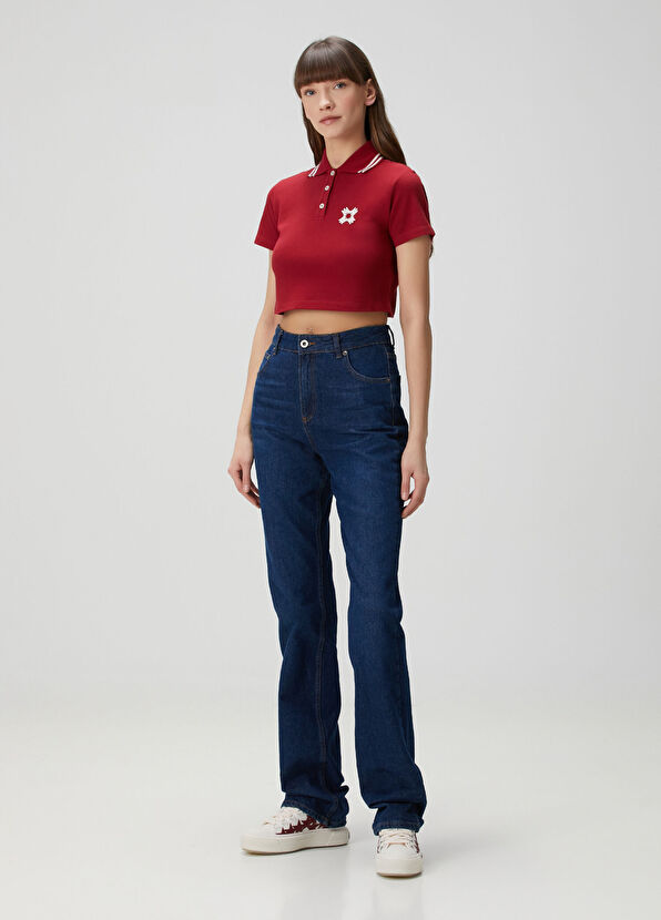 Amiri Ma Quad Bordo Crop Polo T-shirt - 2