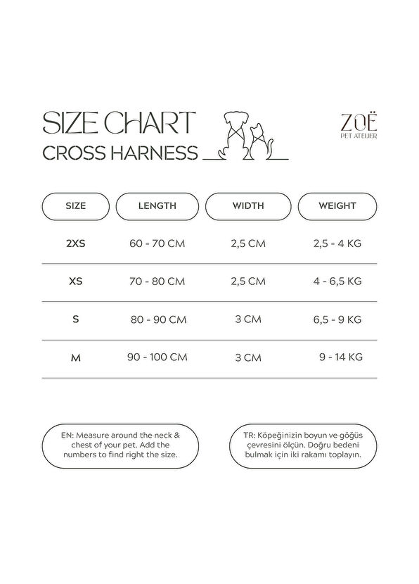 Zoe Pet Atelier Tan Leather Cross Dog Harness - 4