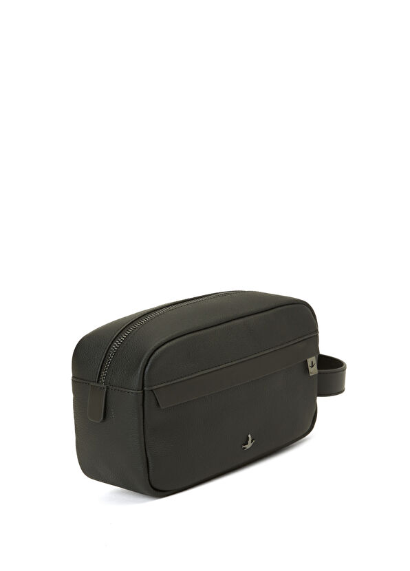 Beymen Club Black Leather Shaving Bag - 2