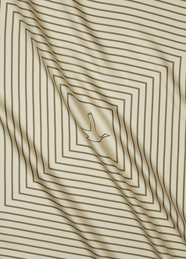 Beymen Club Beige Striped Silk Scarf - 2