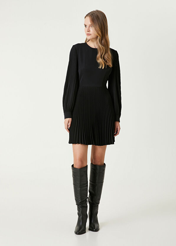 Beymen Club Siyah Pileli Mini Elbise - 3