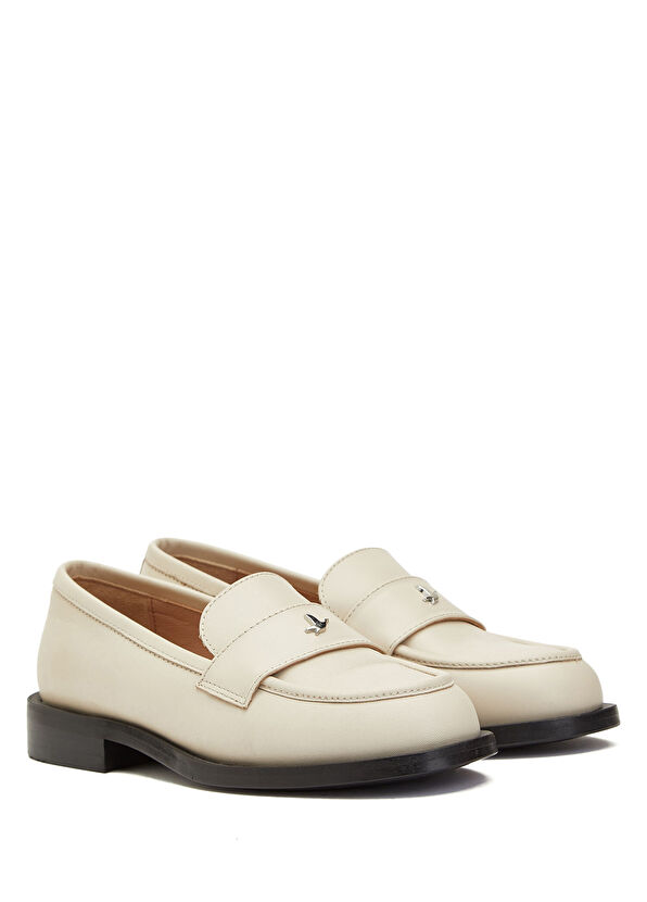 Beymen Club Ekru Kadın Deri Loafer - 2