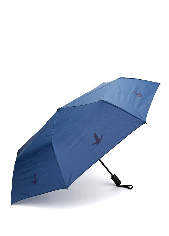 Beymen Club Navy Blue Logo Patterned Umbrella - 1