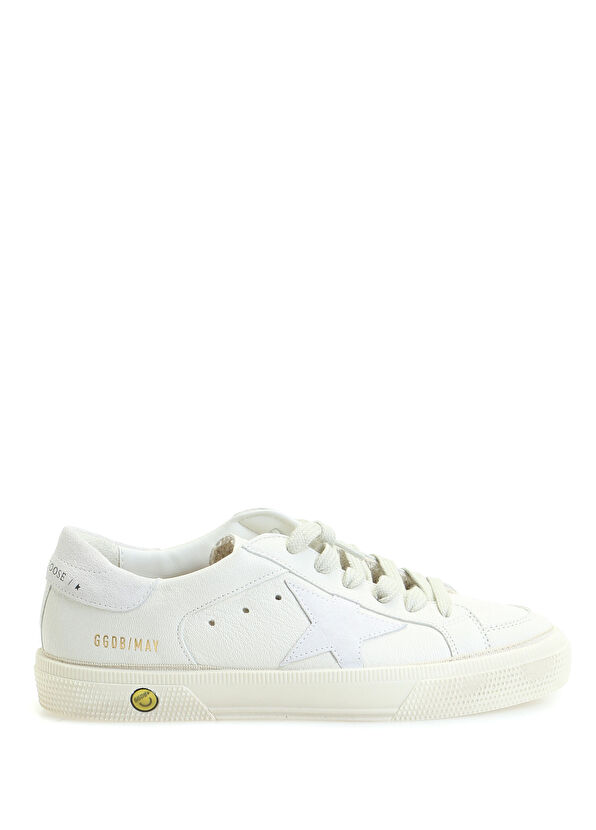 Golden Goose May Beyaz Çocuk Deri Sneaker - 1