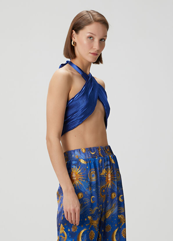 Movom Elio Blue Crop Blouse - 1