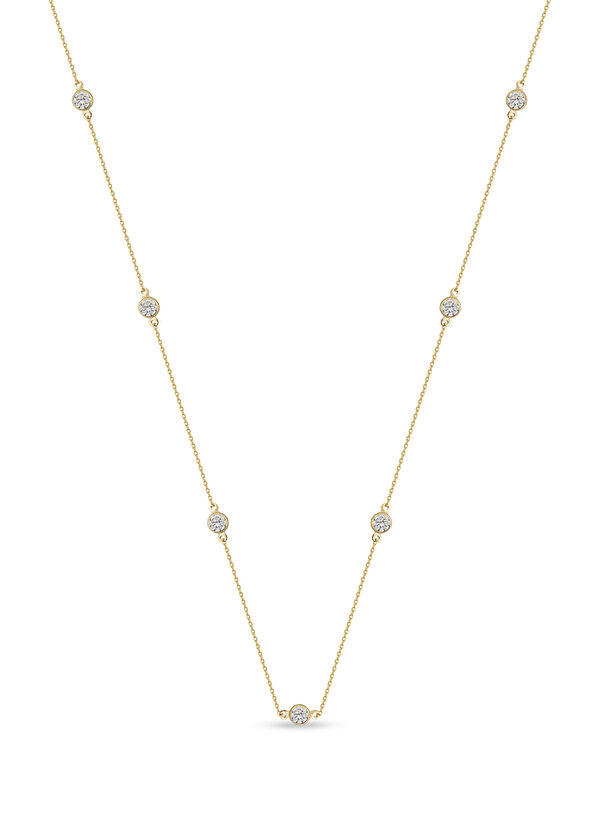 Orena Jewelry Station Pırlanta Taşlı 14 Ayar Altın Kadın Kolye - 1