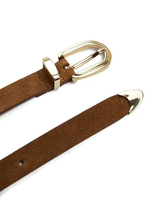 Beymen Club Light Brown Women's Suede Belt - 2