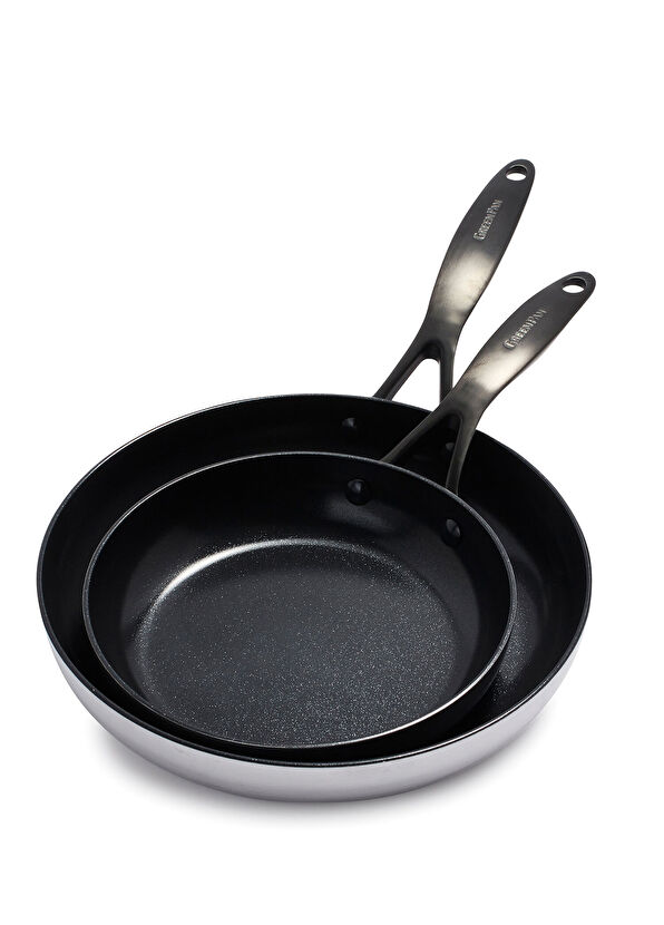 Greenpan Venice Pro Noir Gri Çelik 2'li Tava Seti - 1