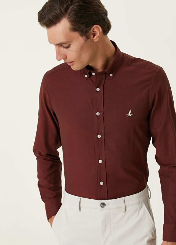 Beymen Club Slim Fit Tile Oxford Shirt - 2