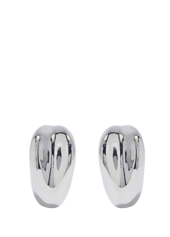 Beymen Club Silver Amorphous Women's Big Earrings - 2