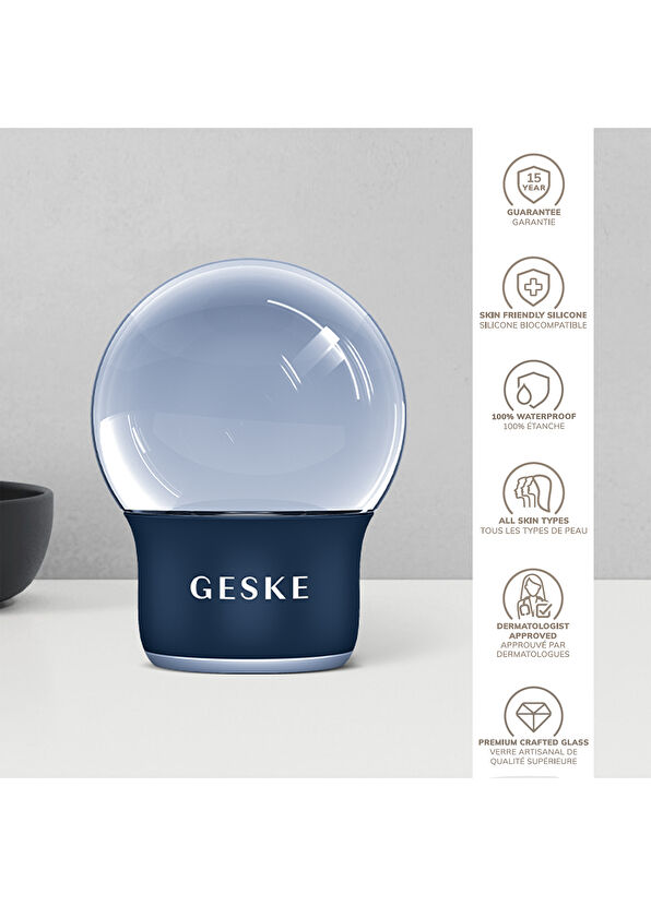 Geske Cool & Warm Face and Body Massager Lacivert 7'si 1 Arada Serin ve Sıcak Yüz ve Vücut Masaj Aleti - 2