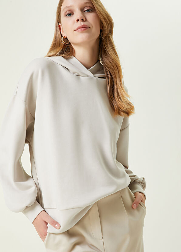 Beymen Club Antrasit Kapüşonlu Modal Kumaş Sweatshirt - 4