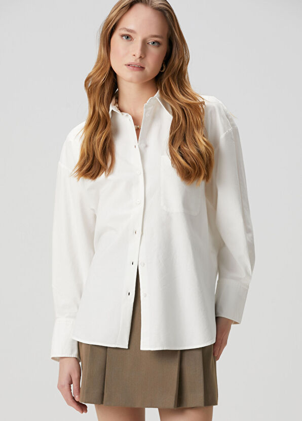 Beymen Club Off-White Oxford Shirt - 4