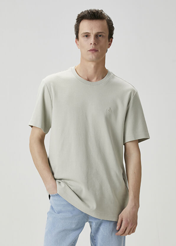 Beymen Club Relax Fit Light Khaki Basic T-Shirt - 1