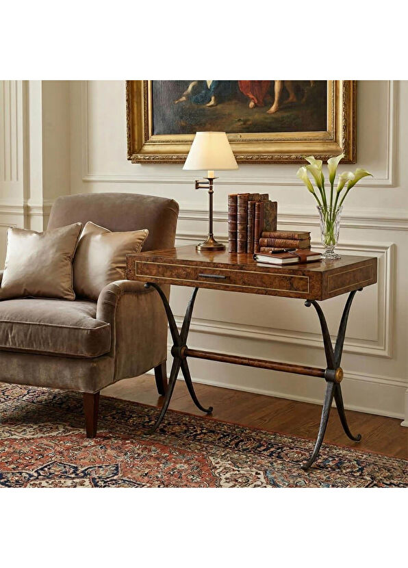 Jonathan Charles Anvil Brown Wooden Side Table - 2