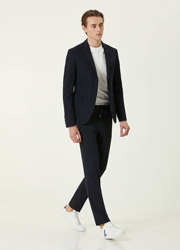 Beymen Club Slim Fit Drop 6 Lacivert Gofreli Takım Elbise - 1