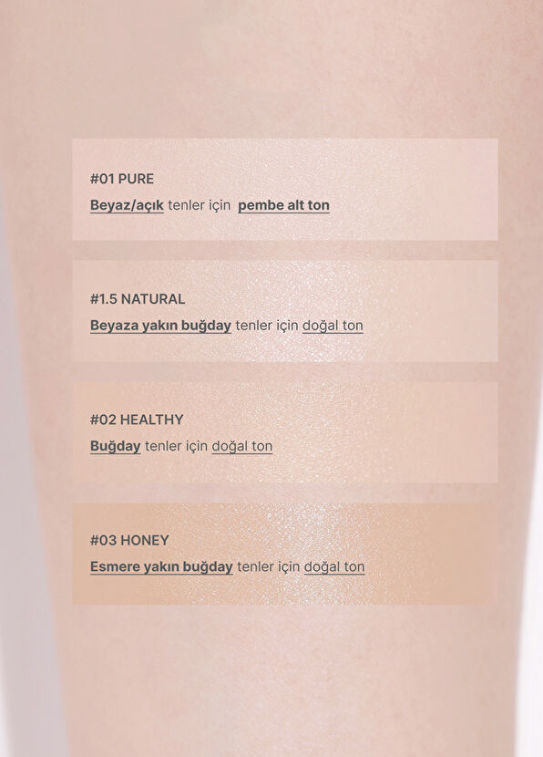 Amuse Dew Wear Kalıcı Parlaklık Etkisi Sunan Doğal Kapatıcı Fondöten 35 ml - 3