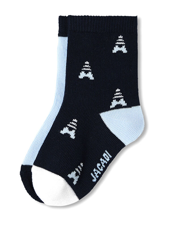 Jacadi Paris Blue & White 2-Pack Soft Knit Baby Boy Socks - 1