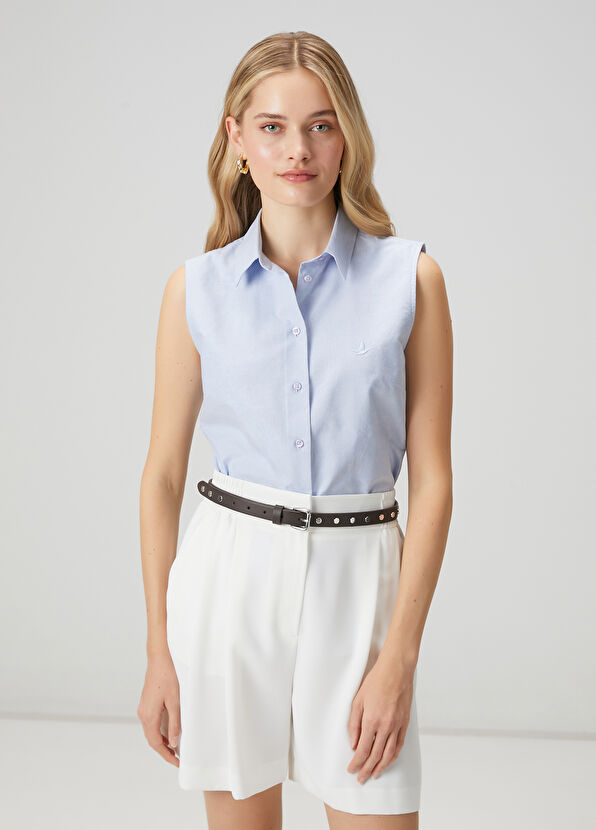 Beymen Club Mavi Kolsuz Oxford Gömlek - 1