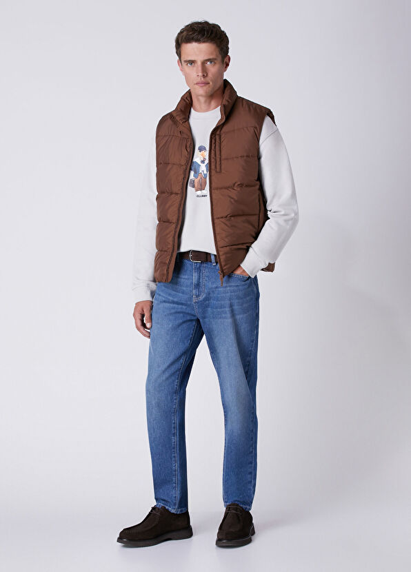 Beymen Club Loose Fit Light Blue Mid-Wash Jeans - 1