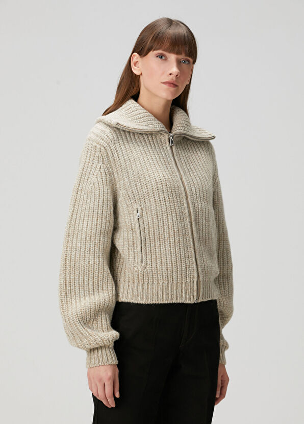 Lemaire Beige Wool Cardigan - 1