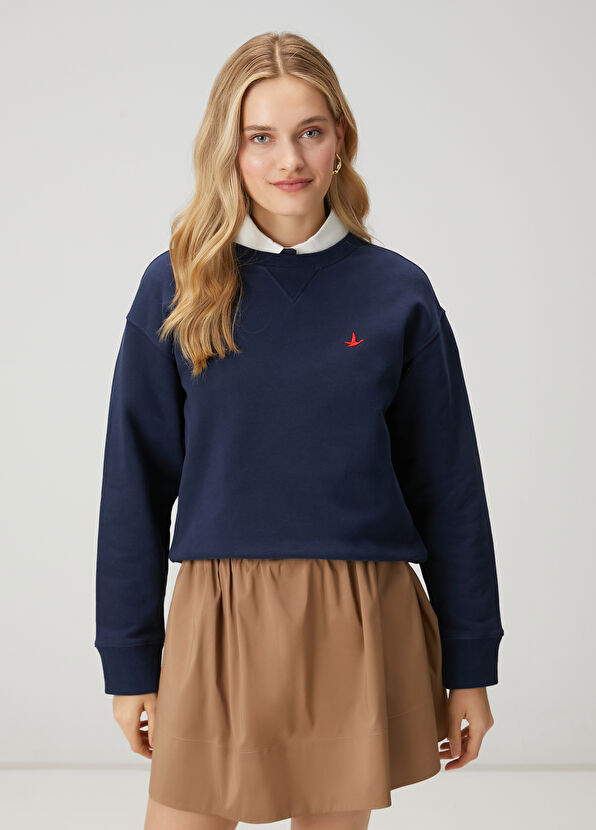 Beymen Club Navy Blue Basic Sweatshirt - 1